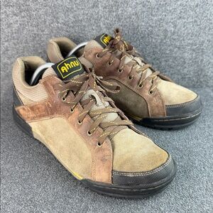 Ahnu Balboa Mens Sz 10 M Brown Leather Outdoor Hiking Sneaker Shoes